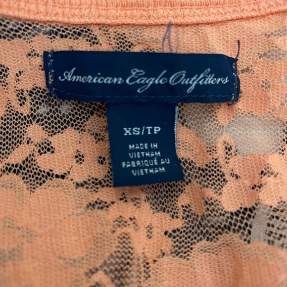 American Eagle Orange Lace Back Tank Top - Picture 6 of 6